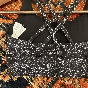 lululemon athletica Black and White Patterned Sports Bra